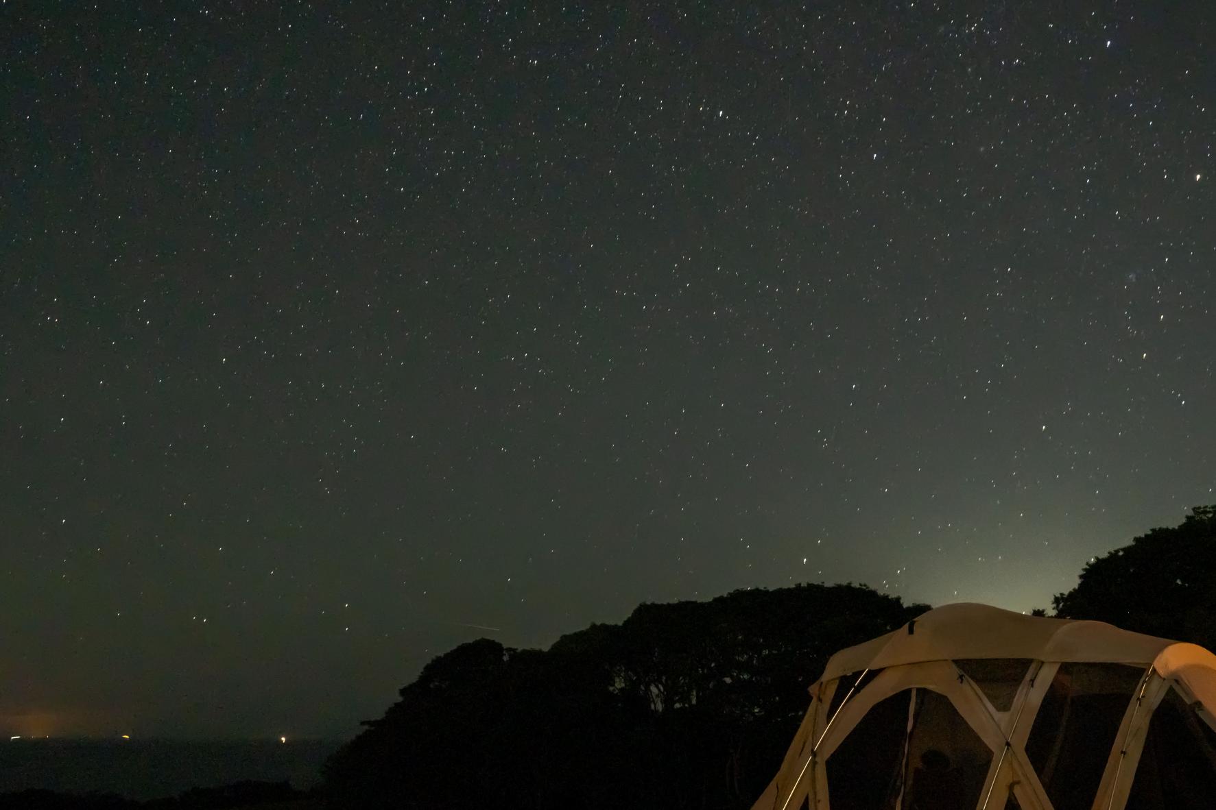 満点の星空と虫の音に包まれて就寝。２日目へ。-0