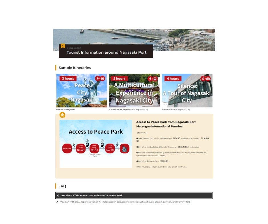 New Featured Topics – “Tourist Information around Nagasaki Port”-1