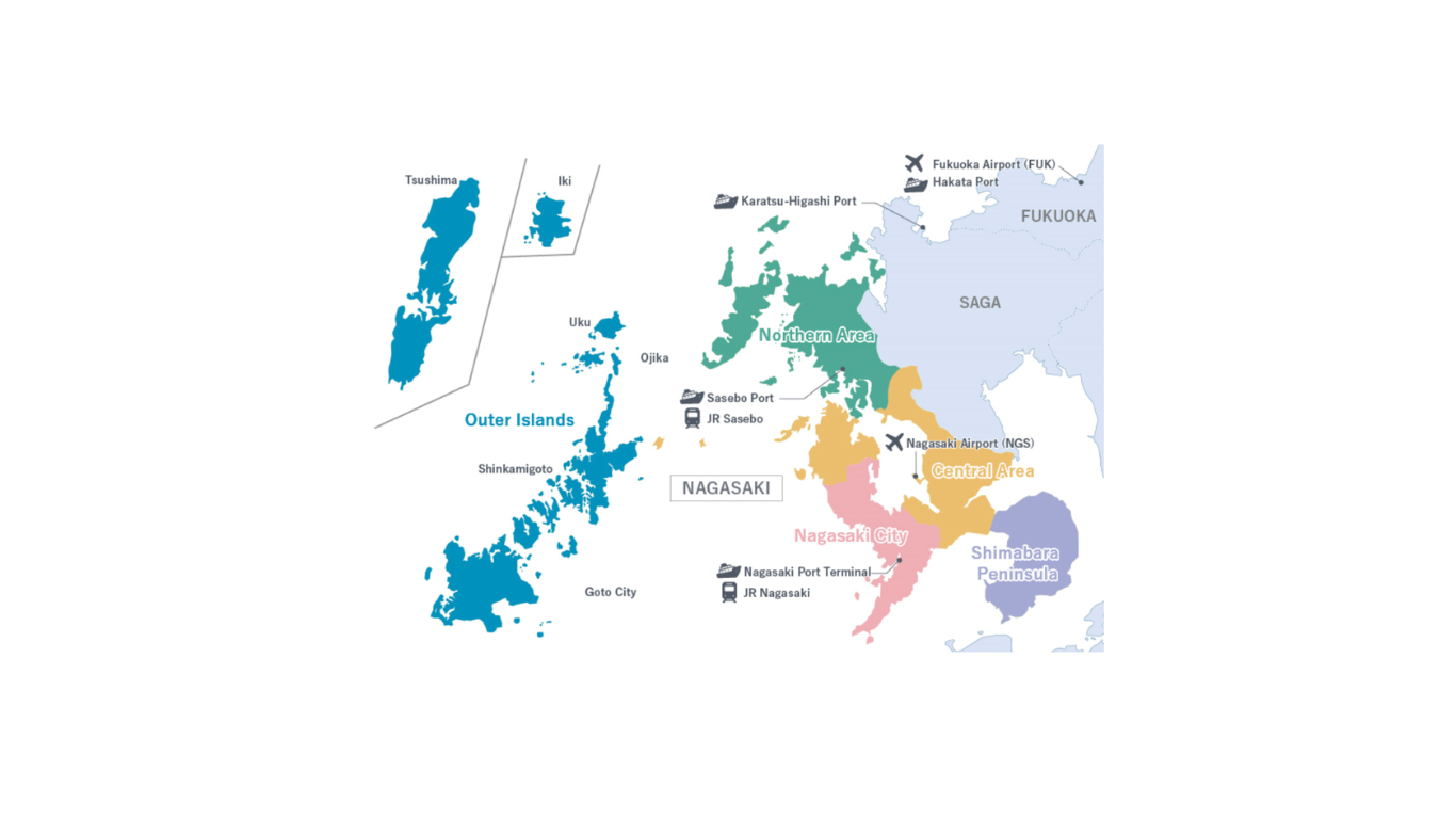 Major Ports, Stations, and Airports around Nagasaki Prefecture-0